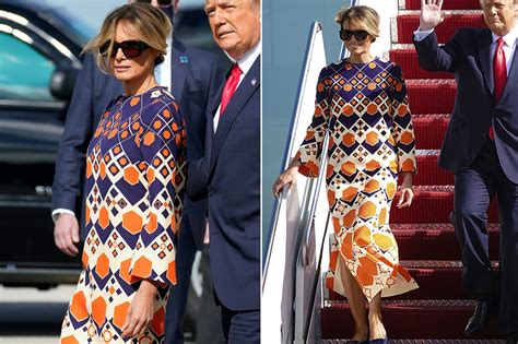 gucci melania dress|Melania trump in orange dress.